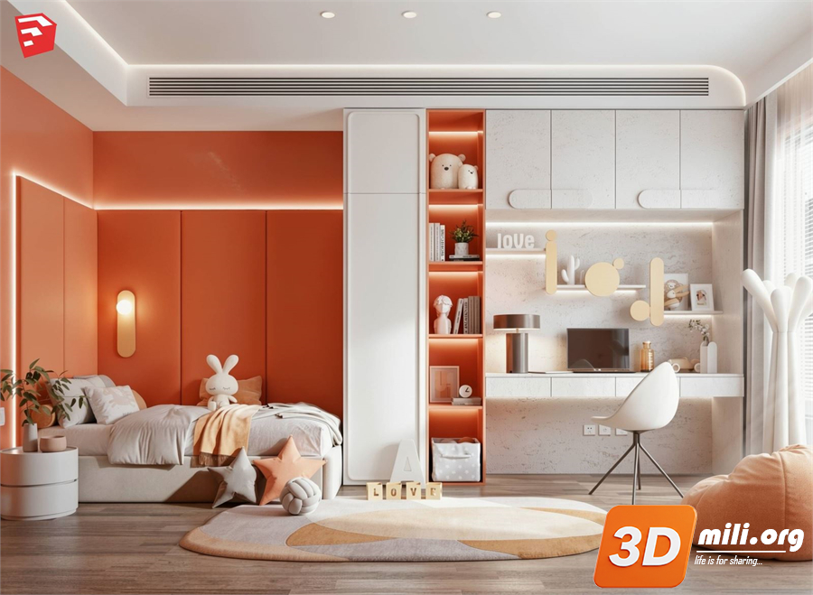 Children Room Scenes  Skp FIles 